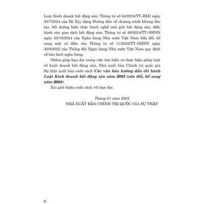 Các văn bản hướng dẫn thi hành Luật Kinh doanh bất động sản năm 2023 ( sửa đổi, bổ sung năm 2024)