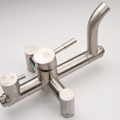 Bộ sen cây tắm đứng nóng lạnh Inox SUS 304 Eurolife EL-S909 (Trắng vàng)