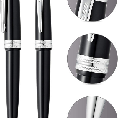 Bút Ký Doanh Nhân Cross Bailey Light Màu Đen Bóng Cao Cấp