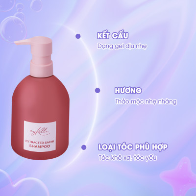 Dầu Gội myKella Làm Sạch, Phục Hồi Tóc Chiết Xuất Sacha Inchi  300ml