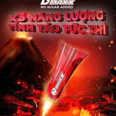 DMAXX thức uống bổ sung vitamin năng lượng không đường DAMODE 39 gói màu đỏ mỗi gói 2,2gr