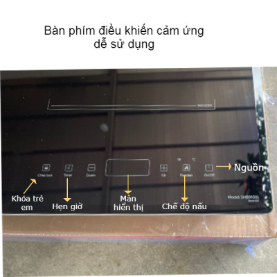 Bếp đôi điện từ Sunhouse SHB9101S - Hàng chính hãng