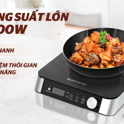 BẾP HỒNG NGOẠI HAI VÒNG NHIỆT SUNHOUSE SHD6024 - Hàng Chính Hãng