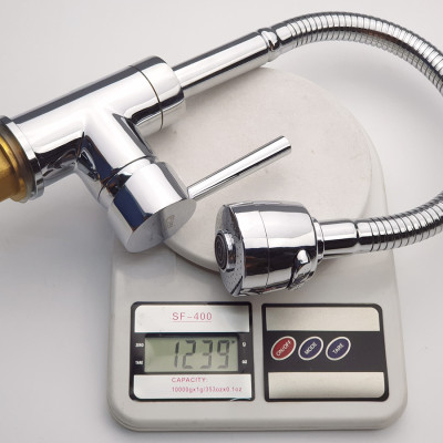 Vòi rửa chén nóng lạnh cần lò xo Đồng mạ Chrome Eurolife EL-KM03 (Trắng bạc)