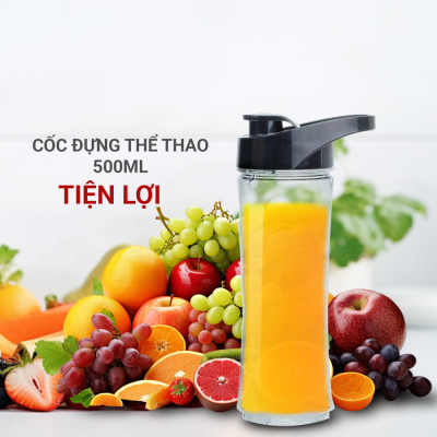 Máy xay sinh tố mini Kalpen Đức B6 công suất 700W tặng Bình 500ml - Hàng chính hãng
