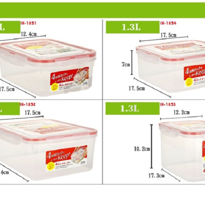 Combo 03 hộp thực phẩm chữ nhật inomata hàng nội địa Nhật Bản