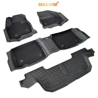 Thảm 2 lớp (sd3) dạng lưới lục giác cho Ford Explorer 2011-2019 bề mặt cao su siêu sạch nhãn hiệu Macsim