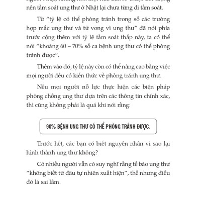Sách Làm sao để không mắc ung thư