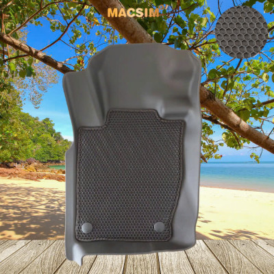 Thảm 2 lớp (sd3) dạng lưới lục giác cho Mitsubishi Pajero Sport 2015- nay  bề mặt cao su siêu sạch nhãn hiệu Macsim