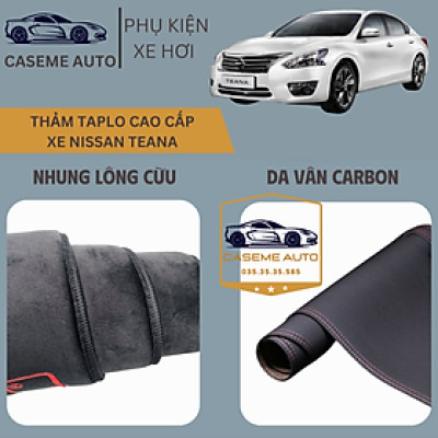 [NISSAN TEANA] Thảm Taplo 3 Lớp Dành Cho Xe NISSAN TEANA, Nhung Lông Cừu Và Da Vân Carbon Cao Cấp - Hàng Chính Hãng