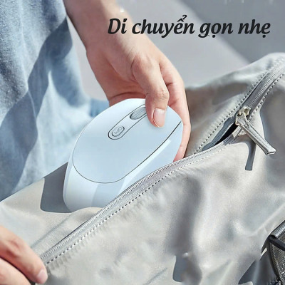 Chuột không dây wireless 2.4Ghz  sạc pin, chồng ồn, DIP1600 chuyên dùng cho máy tính, laptop, tivi MÀU ĐEN - Hàng Nhập Khẩu