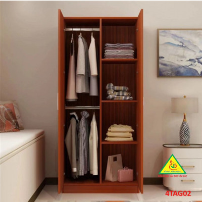 Tủ quần áo mini- Tủ quần áo gỗ MDF 4TAG02 - Nội thất lắp ráp Viendong adv