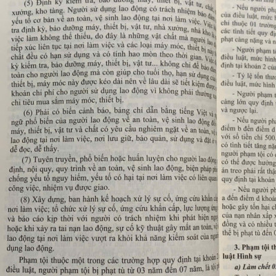 Bình luận Bộ luật Hình sự năm 2015 (Phần thứ hai – Các tội phạm), Chương XXI, Mục 3, 4: Các tội phạm khác xâm pham an toàn, trật tự công cộng