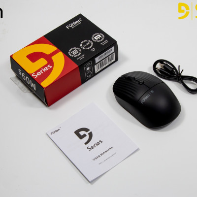 Chuột không dây Pin sạc led RGB Fuhlen M09s - Siêu bền, pin 600 mAh, Bh 2 năm- Hàng chính hãng
