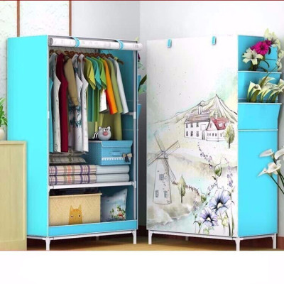 Tủ Vải 3D 1 Buồng 2 Ngăn, Tủ Quần Áo Họa Tiết Đẹp Mắt - Đa Dạng - Phong Cách, Tủ Vải Cao Cấp - Khung Sắt Chắc Chắn - Chống Gỉ