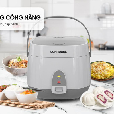 Nồi cơm điện Sunhouse 1.8L SHD8611GR (700W)- Hàng chính hãng