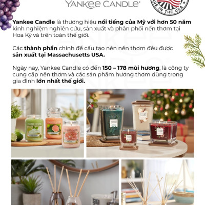 Nến hũ Yankee Candle size L - Crisp Campfire Apples (623g)