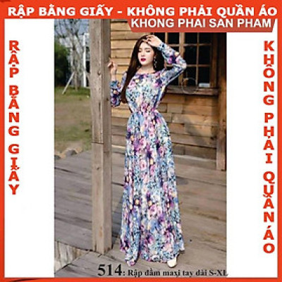 Rập giấy mã 514 (BẢN VẼ) rập đầm maxi