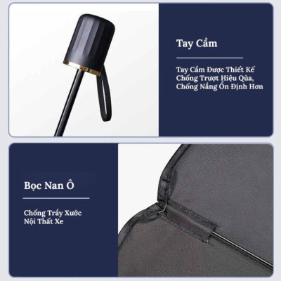 Ô Che Nắng Kính Lái Ô Tô Cao Cấp, Ô Che Nắng Kính  Lái Xe Hơi (Tặng BAO DA) - Chắn Nắng, Giảm Nhiệt Độ Bảo Vệ Nội Thất