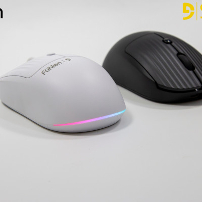 Chuột không dây Pin sạc led RGB Fuhlen M09s - Siêu bền, pin 600 mAh, Bh 2 năm- Hàng chính hãng