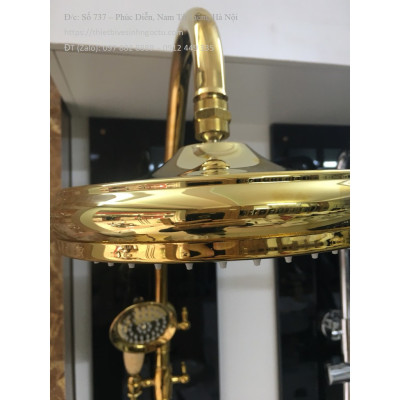 Sen cây mạ vàng đính đá ngọc GS8762