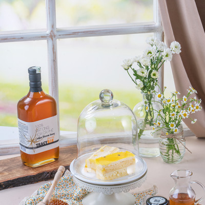 Hộp quà gỗ đơn mật ong hoa cà phê 850G