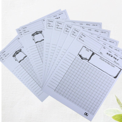 Giấy kiểm tra dòng 4 ô ly giấy trắng dày, viết êm không lem, bảng kẻ sẵn tiện lợi, Combo 1: 20 tờ GKTL1-12 Green Art - Hàng chính hãng