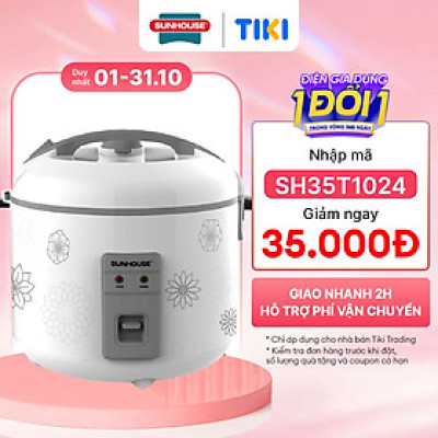 Nồi cơm nắp gài Sunhouse SHD8603 1.8 Lít - Hàng chính hãng