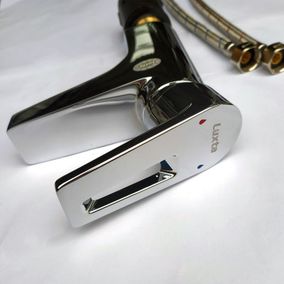 Vòi Lavabo Đồng Thau Mạ Crome Nóng Lạnh LUXTA L1226X5