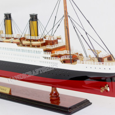 Mô hình thuyền gỗ trang trí Titanic cao cấp 60cm có điện
