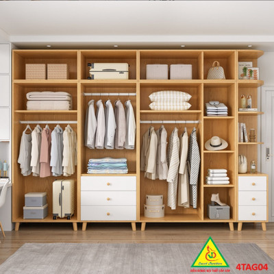 Tủ quần áo gỗ MDF 4TAG04 - Nội thất lắp ráp Viễn Đông ADV