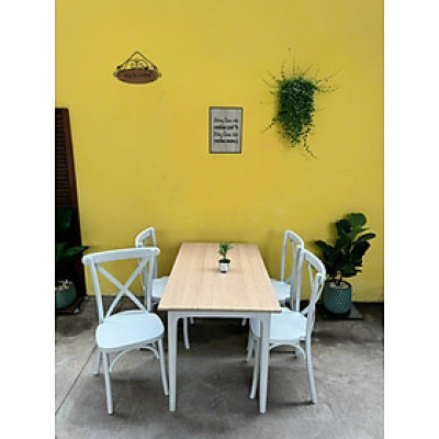 Bộ bàn ăn Bistro SM12CT Juno Sofa kích thước 1m2 + 4 ghế 