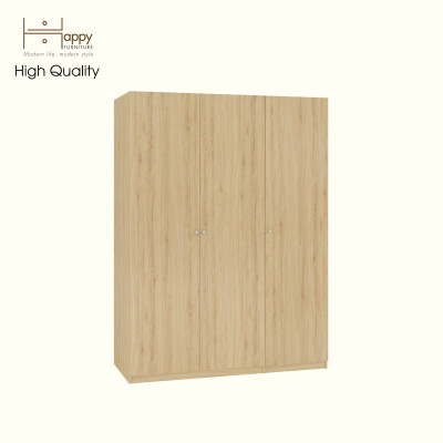 [Happy Home Furniture] SCANDINA, Tủ quần áo 3 cửa mở 1m5x2m ,150cm x 60cm x 201cm ( DxRxC), TCM_089