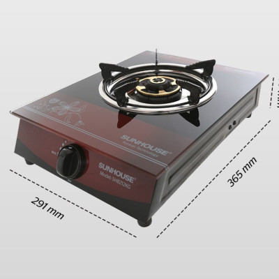 Bếp Gas Dương Đơn Mặt Kính Sunhouse SHB212KG - Hàng chính hãng