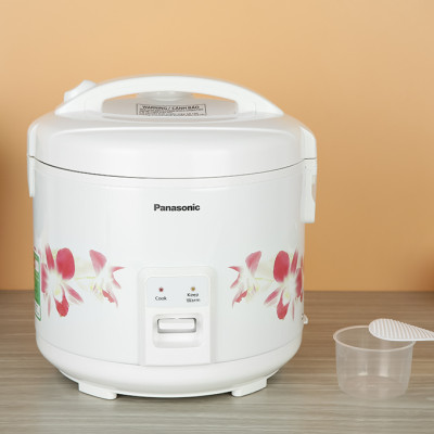 Nồi Cơm Điện Nắp Gài Panasonic SR-MVN18FRAX (1.8L) Hoa Văn - Công suất 650W - Lòng nồi phủ hợp kim nhôm chống dính độ bền cao - Công nghệ nấu 1D - Hàng chính hãng - Bảo Hành 12 tháng