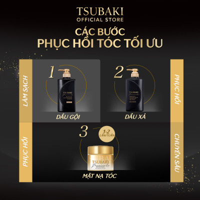 Bộ đôi gội xả Tsubaki phục hồi chuyên sâu, tái tạo tóc hư tổn 490ml x 2