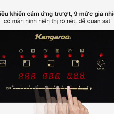 Bếp từ hồng ngoại ba vùng nấu Kangaroo KG446i - Hàng chính hãng