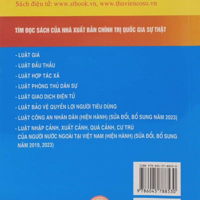 Luật Xuất Cảnh, Nhập Cảnh Của Công Dân Việt Nam (Hiện Hành) (Sửa Đổi, Bổ Sung Năm 2023)