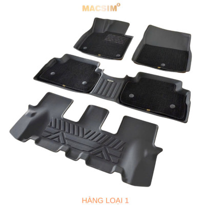 Thảm lót sàn 2 lớp sd3 Hyundai Santafe 2019- 2024 Nhãn hiệu Macsim (Giảm giá nhưng chất lượng không giảm)