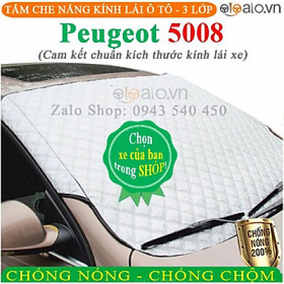 Tấm chắn nắng ô tô Peugeot 5008 3 Lớp Cao Cấp Chắn Nắng Cản Nhiệt