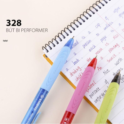 Bút Bi Bấm Stabilo Đen 328 - 0.5mm - BP328XF