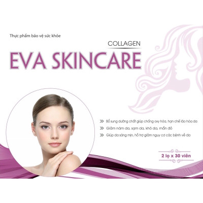 Viên uống đẹp da Eva Skincare Vinapharco, hộp 60v, trắng da, hạn chế lão hoá