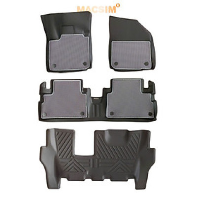 Thảm ô tô sd3 2 lớp dạng lưới lục giác Suzuki XL7/ Suzuki Ertigar  (ghi) - bề mặt cao su siêu sạch - Macsim