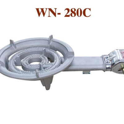 Combo Bếp Gas Công Nghiệp Chuyên Dụng Hầm Chiên Kho OWANI WN-280C Sơn Tĩnh Điện Loại To 5 Chân Kèm Van Dây - Hàng Chính Hãng