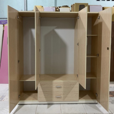 Tủ quần áo nhựa 4 cánh treo kèm ngăn xếp ĐV Juno sofa 164 x 185 x 47 cm nhiều màu lựa chọn