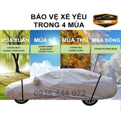 [TOYOTA COROLLA ALTIS- LOẠI VẢI DÙ] Bạt trùm xe ô tô 5 chỗ TOYOTA COROLLA ALTIS vải dù oxford cao cấp , áo bạt phủ trùm