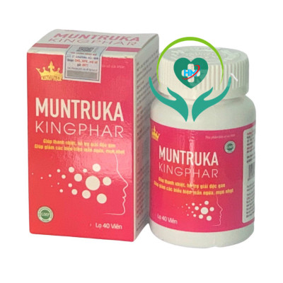Viên uống mụn trứng cá Muntruka Kingphar, lọ 40v,