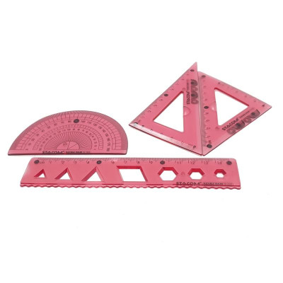 Bộ 3 Cây Thước Dẻo Stacom FR102S - Màu Đỏ