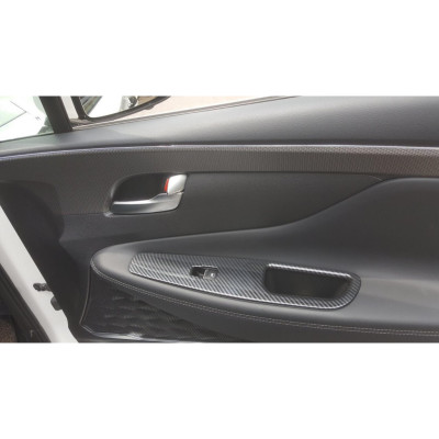 Ốp nội thất xe Hyundai Santafe 2019 - 2020 nhựa vân cacbon cao cấp