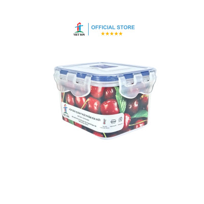 [TẶNG KHAY RÁO NƯỚC] Hộp Đựng Thực Phẩm VIETSON 850ml Nắp Khóa 4 Cạnh Kín Hơi